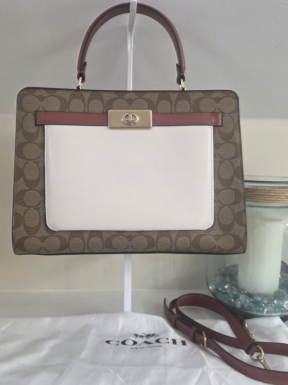 Coach Carryall Satchel With Signature Canvas- New Without Tags